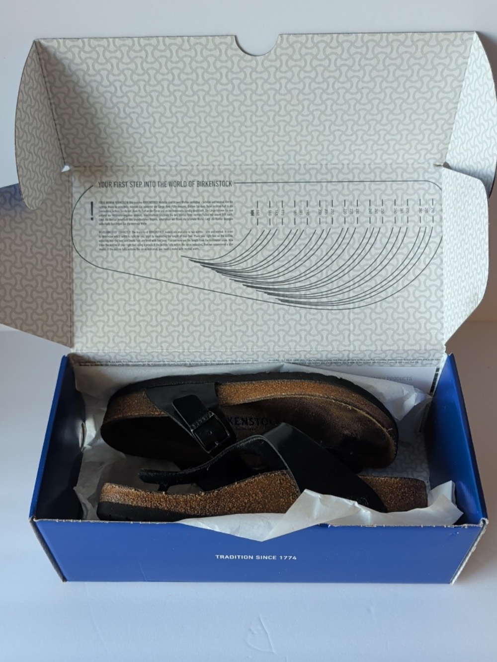 Birkenstock Gizeh 36 Reg Black Patent Leather Soft FB Resoled w/ Box